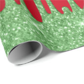 Rote und grüne Weihnachten Geschenkpapier (Rolleneckpunkt)