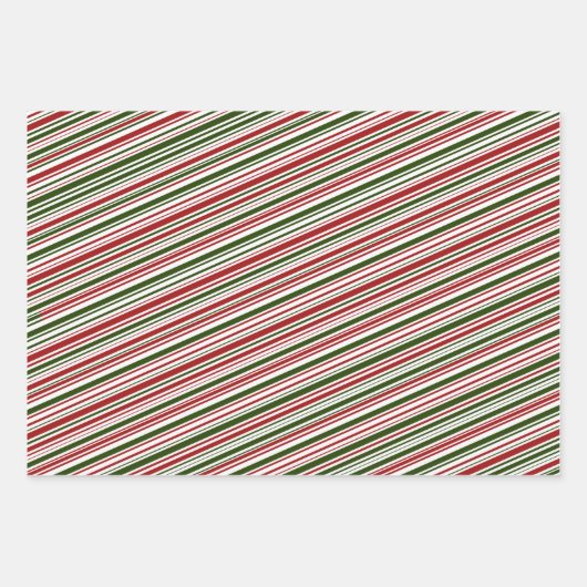 Rote und grüne Weihnachten  Geschenkpapier Set (Vorderseite)