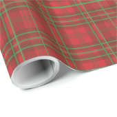 Rote und grüne Weihnachten Kariert Geschenkpapier (Rolleneckpunkt)