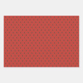 Rote und grüne Weihnachten Kariert Geschenkpapier Set (Vorderseite 2)