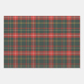 Rote und grüne Weihnachten Kariert Geschenkpapier Set (Vorderseite)