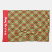 Rote und grüne Weihnachten Kariert Geschirrtuch (Horizontal)