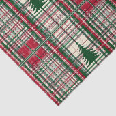 Rote und grüne Weihnachten Kariert Seidenpapier (Detail)