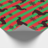 Rote und grüne Weihnachten Llamas festliches Gesch Geschenkpapier (Ecke)