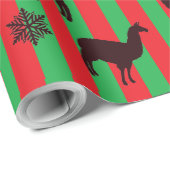 Rote und grüne Weihnachten Llamas festliches Gesch Geschenkpapier (Rolleneckpunkt)