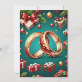 Rote und grüne Weihnachten speichern Sie die Datum Einladung