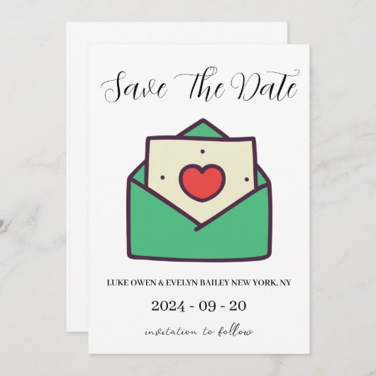 Rote und grüne Weihnachten speichern Sie die Datum Einladung (Vorne/Hinten)