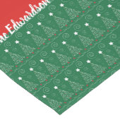 Rote und grüne Weihnachtsbäume fassen Kurzer Tischläufer (Ecke)