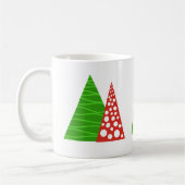 Rote und grüne Weihnachtsbäume Tasse (Links)