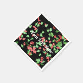 Rote und grüne Weihnachtsbaumen Muster Napkins Serviette (Ecke)