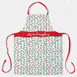 Rote und grüne Weihnachtsbeleuchtung l Merry alles Schürze