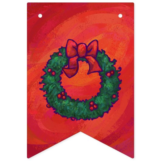 Rote und grüne Weihnachtsdekoration Wimpelkette (Erste Fahne)