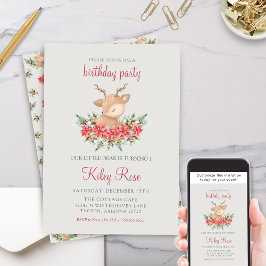 Rote und grüne Weihnachtsfeier Einladung