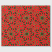 Rote und grüne Weihnachtsfeiertage Zuhause-Dekorat Geschenkpapier (Flach)