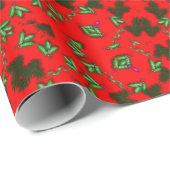 Rote und grüne Weihnachtsfeiertage Zuhause-Dekorat Geschenkpapier (Rolleneckpunkt)