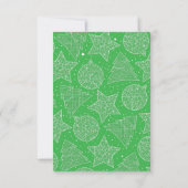 Rote und grüne Weihnachtsfotokarte Einladung (Rückseite)