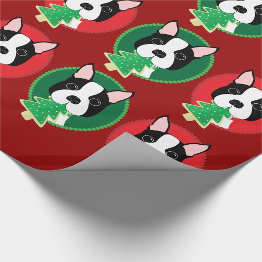 Rote und grüne Weihnachtsgeschenk-Verpackung Geschenkpapier (Ecke)