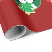 Rote und grüne Weihnachtsgeschenk-Verpackung Geschenkpapier (Rolleneckpunkt)