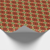 Rote und grüne Weihnachtsglocken Geschenkpapier (Ecke)