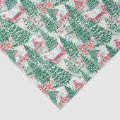 Rote und grüne Weihnachtshäuser Seidenpapier (Ausschnitt)