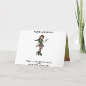 Rote und grüne Weihnachtskarte Feiertagskarte (Rückseite)