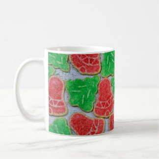 Rote und grüne Weihnachtskekse Kaffeetasse