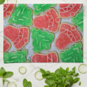 Rote und grüne Weihnachtskekse Küchentuch (Gefaltet)