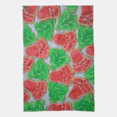 Rote und grüne Weihnachtskekse Küchentuch (Vertikal)