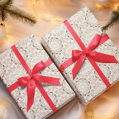 Rote und grüne Weihnachtsmuster Geschenkpapier