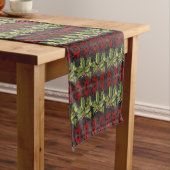 Rote und grüne Weihnachtsmuster Kurzer Tischläufer (Beispiel)