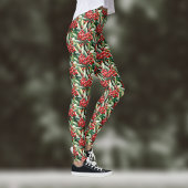 Rote und grüne Weihnachtsmuster Leggings