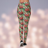 Rote und grüne Weihnachtsmuster Leggings