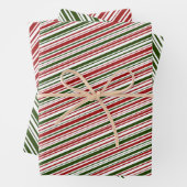Rote und grüne Weihnachtspapiere Geschenkpapier Set (Beispiel)