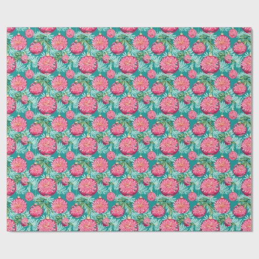 Rote und grüne Weihnachtsschmuck Geschenkpapier (Flach)