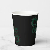 Rote und grüne Weihnachtsschneeflocke Pappbecher (Rechts)