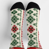 Rote und grüne Weihnachtssocken mit Namen Socken (Oben)