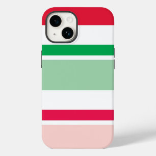 Rote und grüne Weihnachtsstreifen - Handy-Case Case-Mate iPhone 14 Hülle