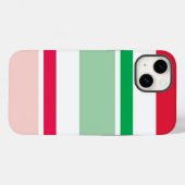 Rote und grüne Weihnachtsstreifen - Handy-Case Case-Mate iPhone Hülle (Rückseite (Horizontal))