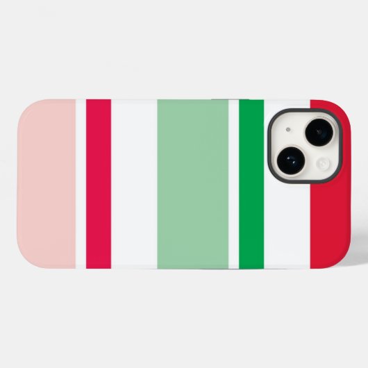 Rote und grüne Weihnachtsstreifen - Handy-Case Case-Mate iPhone Hülle (Rückseite (Horizontal))