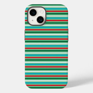 Rote und grüne Weihnachtsstreifen - Handy-Case Case-Mate iPhone 14 Hülle