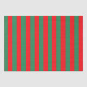 Rote und grüne Weihnachtsstreifen Seidenpapier (Vorderseite)