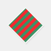 Rote und grüne Weihnachtsstreifen Serviette (Ecke)