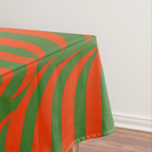 Rote und Grüne Wellen Tischdecke