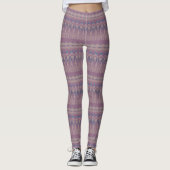 rote und grüne Zickzacklinie Leggings (Vorderseite)