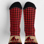 Rote und Karierte Bullenstelle Socken (Oben)