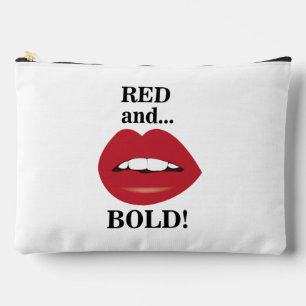 Rote und kühne Lippen Make-up-Tasche Zubehörtasche