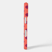 Rote und lebende Korallenpolka-Punkte Case-Mate iPhone Hülle (Rückseite / Rechts)