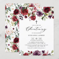 Rote und Lila Aquarellfarben Blume Christine