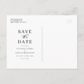 Rote und Lila Blumenrahmen Save the Date Ankündigungspostkarte (Rückseite)