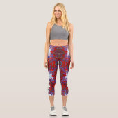 Rote und Lila Capri-Leggings Capri Leggings (Vorderseite)